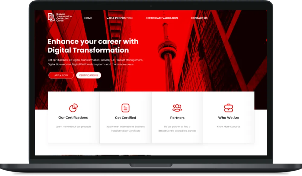 BTCertiCentre Certification Platform