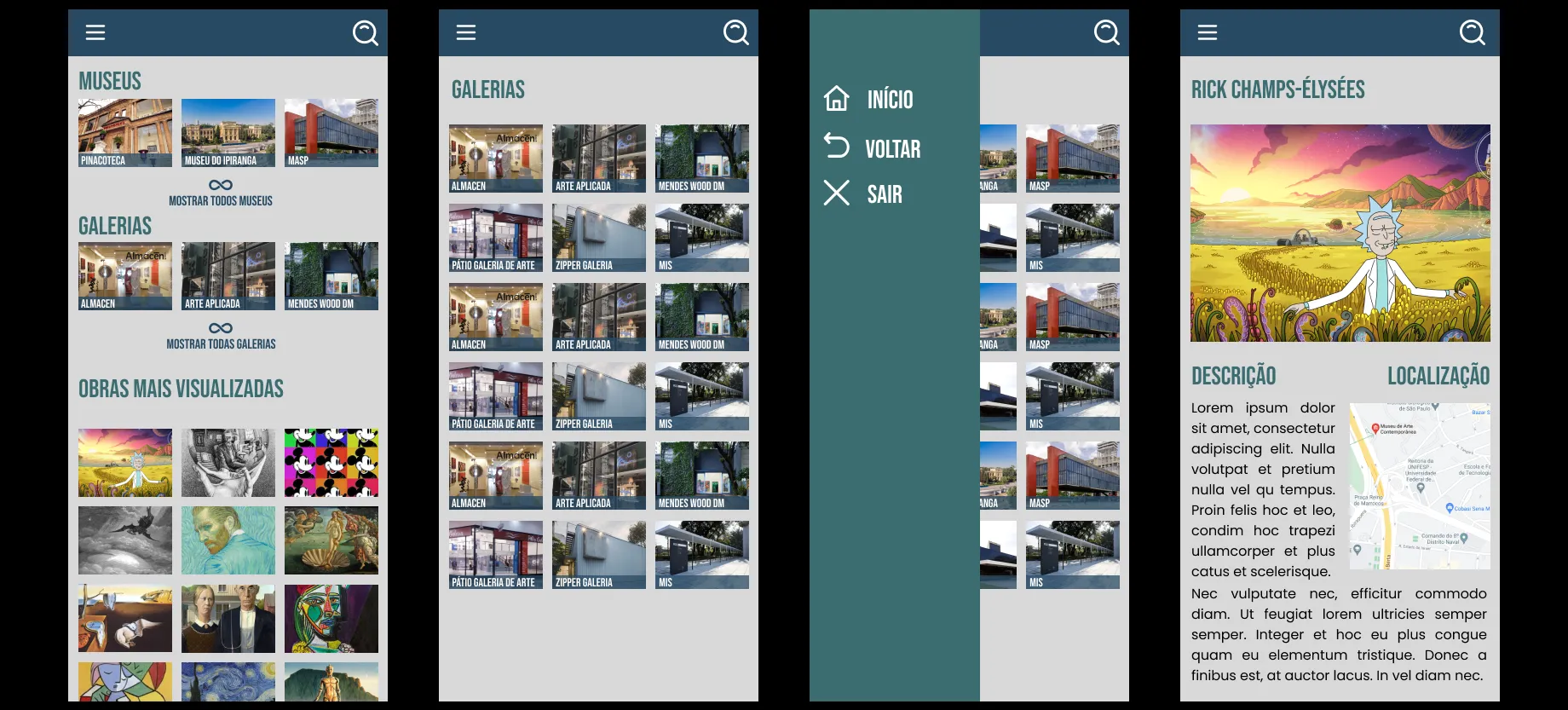 Second version of the interface