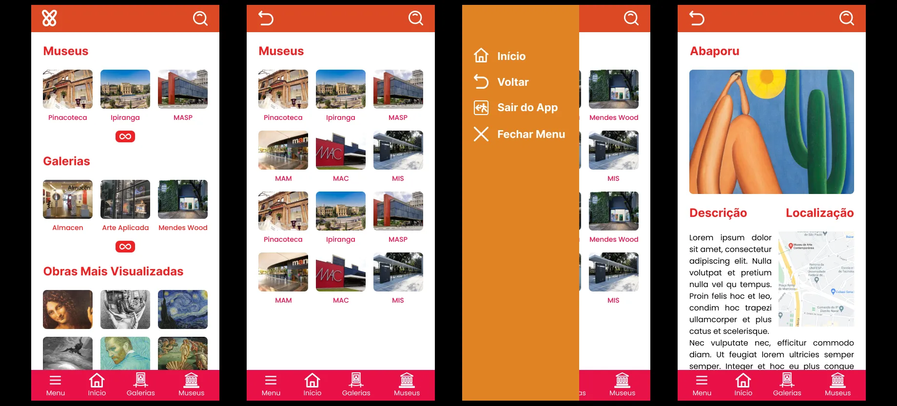 Final version of the interface