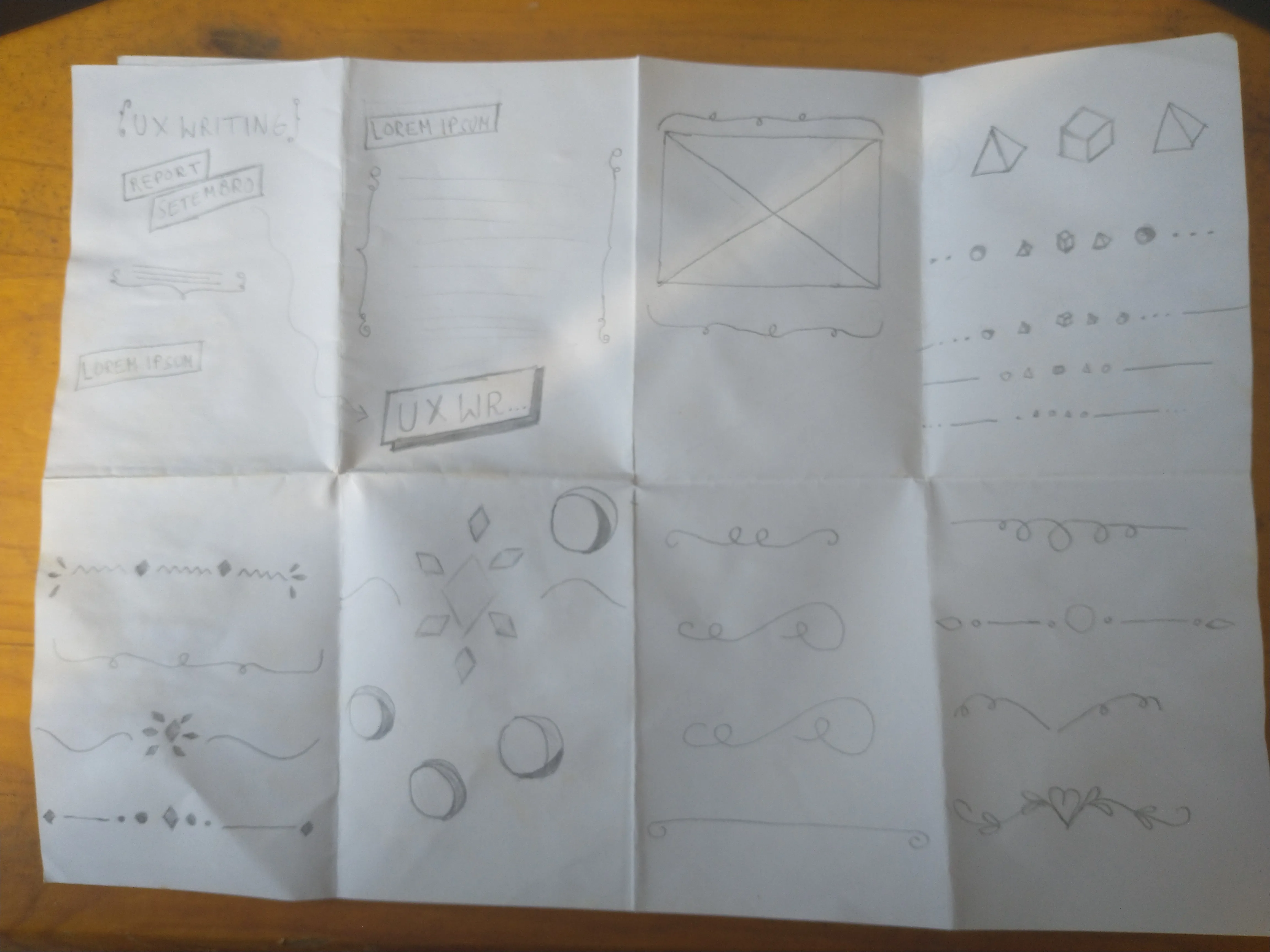 UX Writing sketches 1